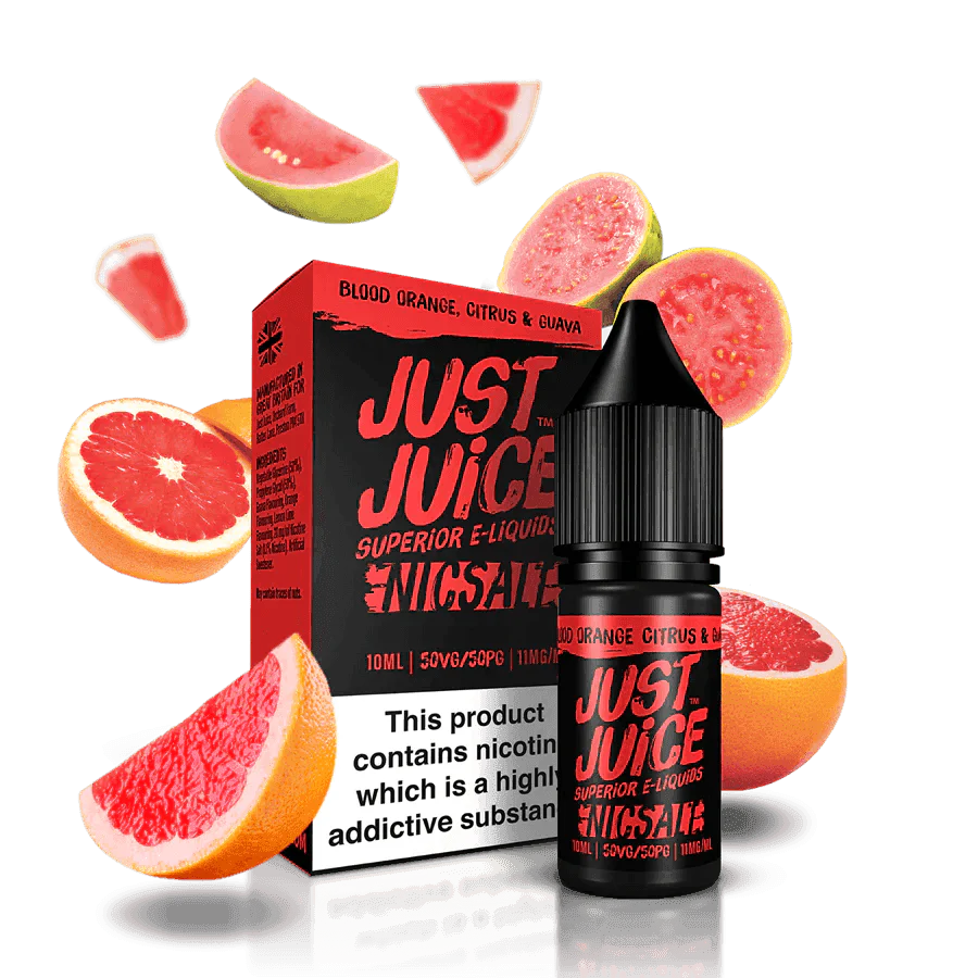 JUST JUICE SALT BLOOD ORANGE, CITRUS & GUAVA 5/10/20MG - Click & Vape