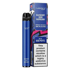 NERD BAR 650 PUFF BLUEBERRY SOUR RASPBERRY Disposable Vape - Click & Vape