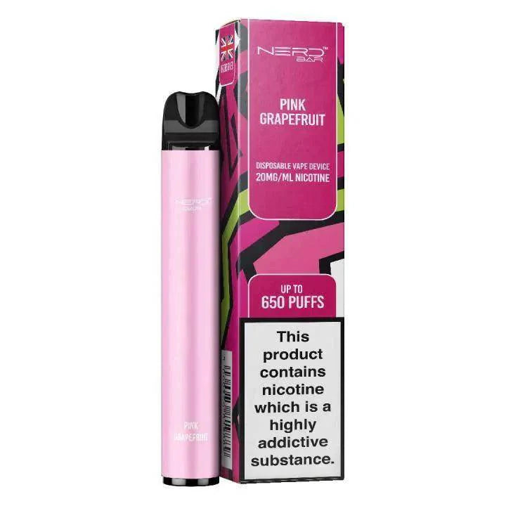 NERD BAR 650 PUFF PINK GRAPEFRUIT Disposable Vape - Click & Vape