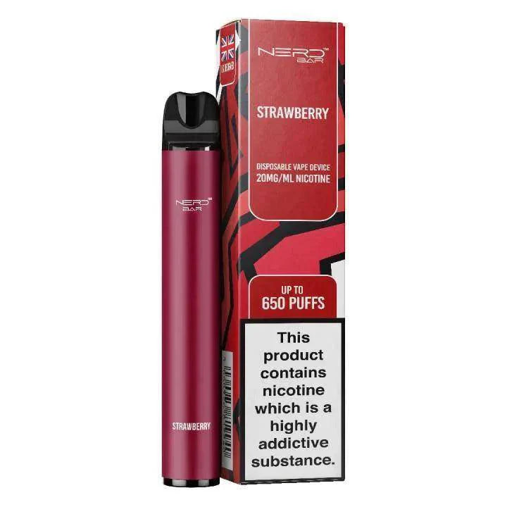 NERD BAR 650 PUFF STRAWBERRY Disposable Vape - Click & Vape