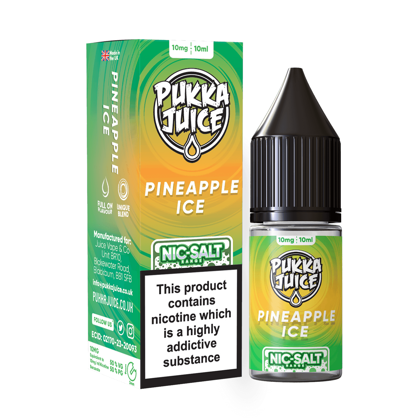 PUKKA JUICE SALT PINEAPPLE ICE 10/20MG - Click & Vape
