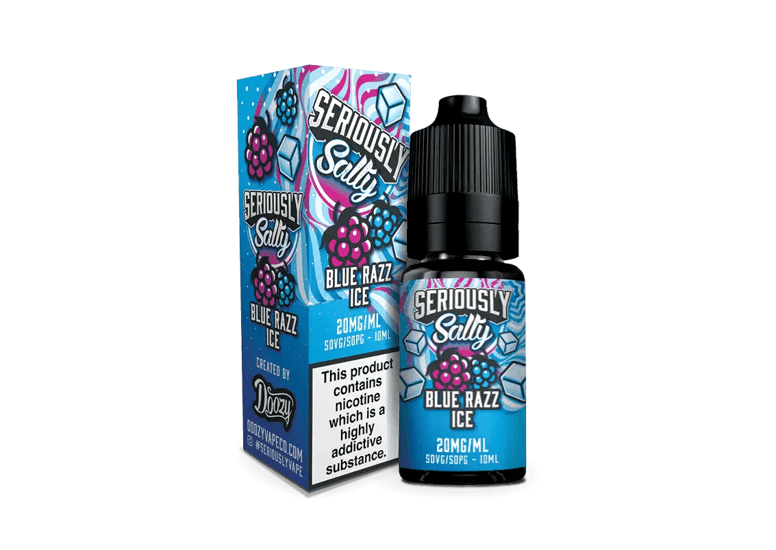 Seriously Salty Nic Salt - Blue Razz Ice - 10ml - Click & Vape