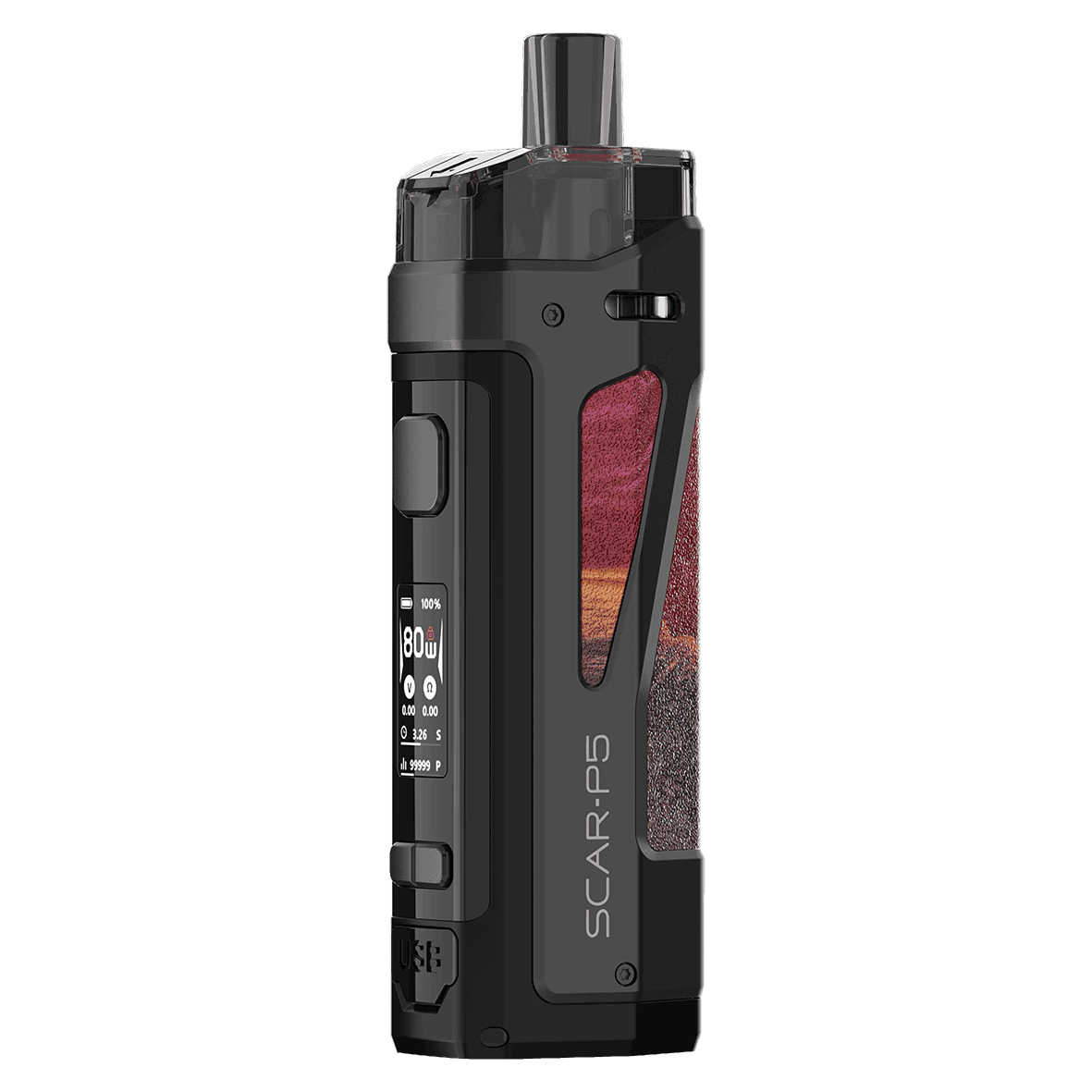 SMOK SCAR P5 POD RED STABILIZING WOOD - Click & Vape