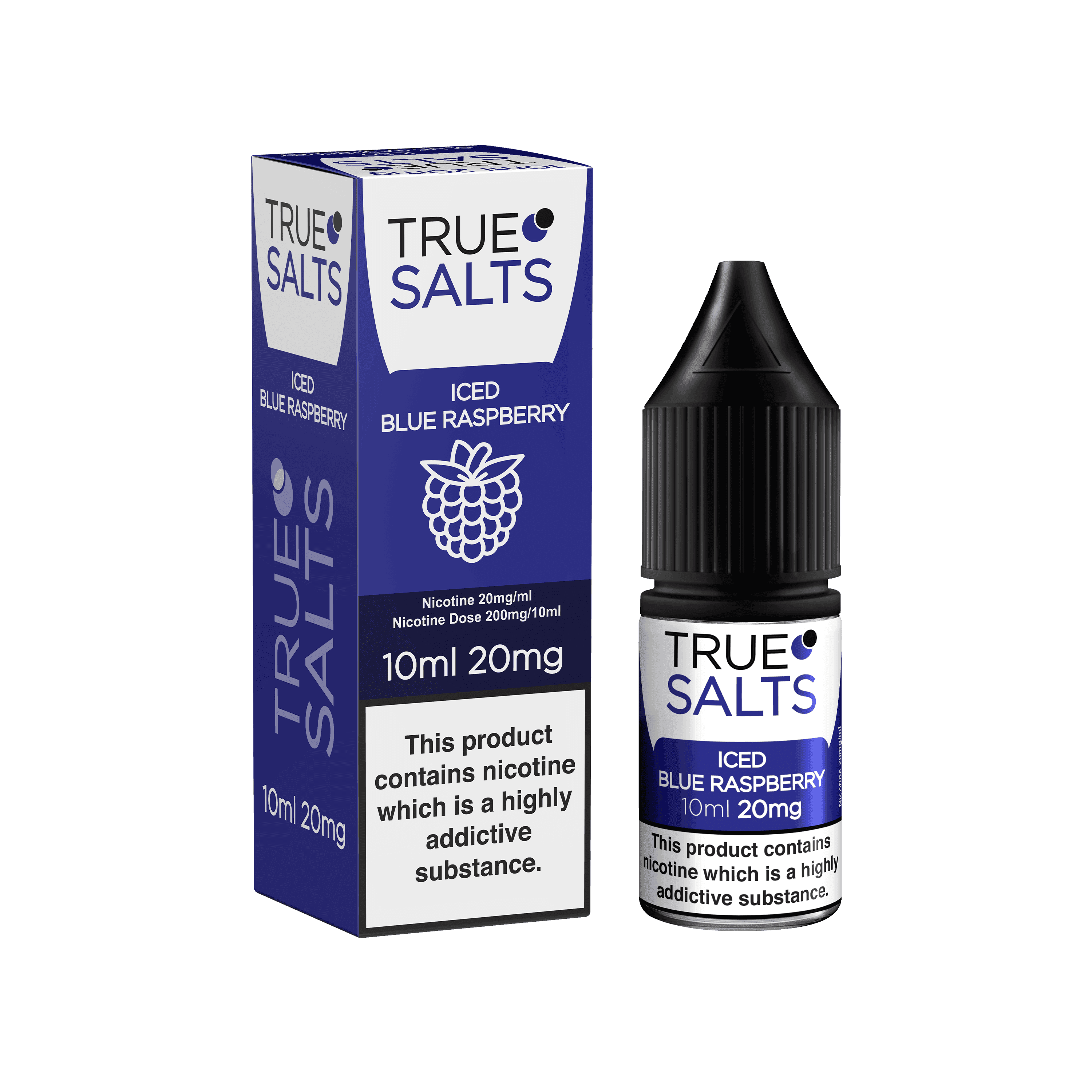 TRUE SALTS ICED BLUE RASPBERRY 10/20MG - Click & Vape