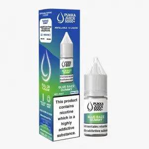 Blue Razz Gummy Nic Salt E-Liquid by Pukka Juice 5000 10ml - Click & Vape