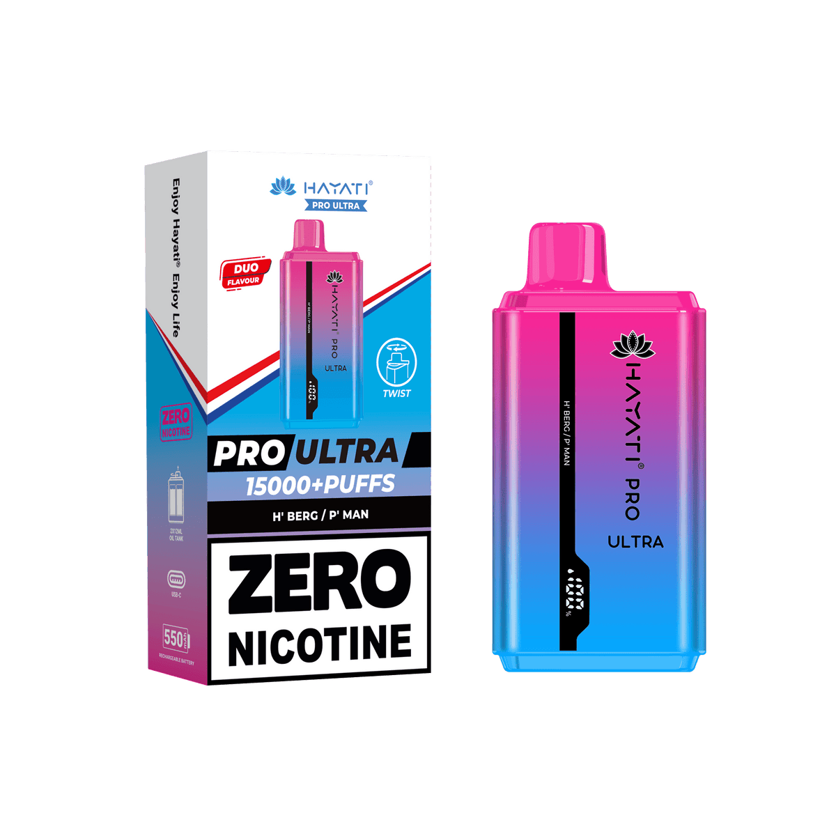 Hayati Pro Ultra H'Berg / P'Man 0mg - Click & Vape