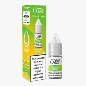 Lemon & Lime Nic Salt E-Liquid by Pukka Juice 5000 10ml - Click & Vape