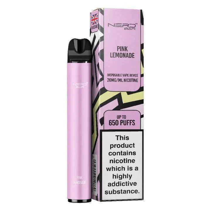 NERD BAR 650 PUFF PINK LEMONADE Disposable Vape - Click & Vape